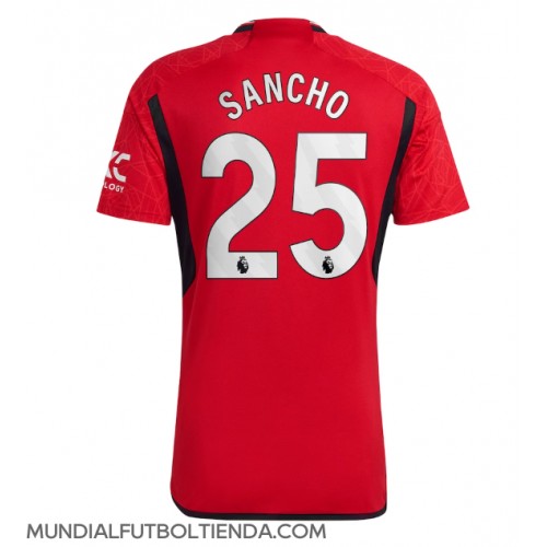 Camiseta Manchester United Jadon Sancho #25 Primera Equipación Replica 2023-24 mangas cortas